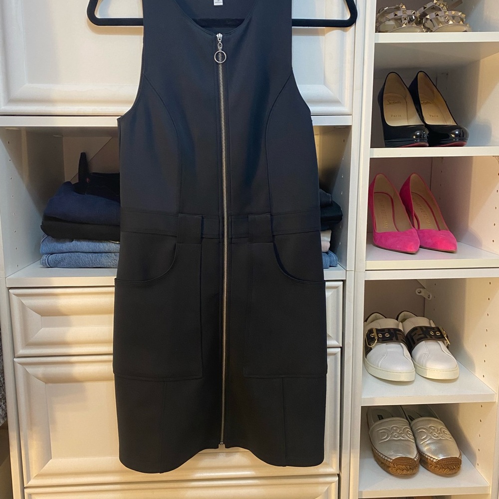 Abercrombie & Fitch Black Zip-Front Mini Dress